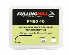 FULLING MILL STREAMER STRIPPER HOOKS. ( Box of 25 Hooks )