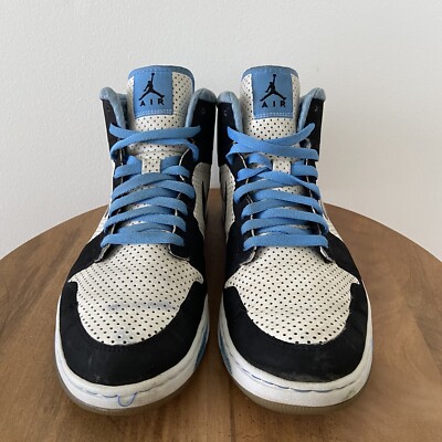 Air Jordan 1 ブラック/ホワイト/ブルー Nike Air Jordan 1 Retro Mid Racer Blue Black White GS UK 3 4 5 6 7