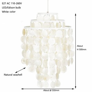 3 Circle Diy Modern Seashell Natural Shell Pendant Lamp Lights