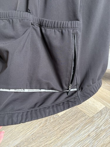 Endura Cycling Size M Medium Full Zip Jacket Black Mens Thermal - Picture 8 of 9