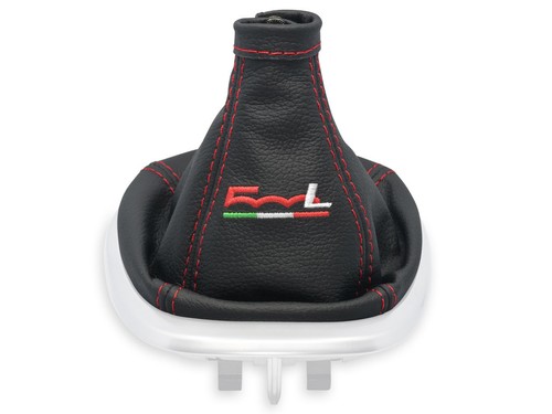 Schaltsack Leder Rot-Schwarz Für Fiat 500L - Tuning-Shop Original