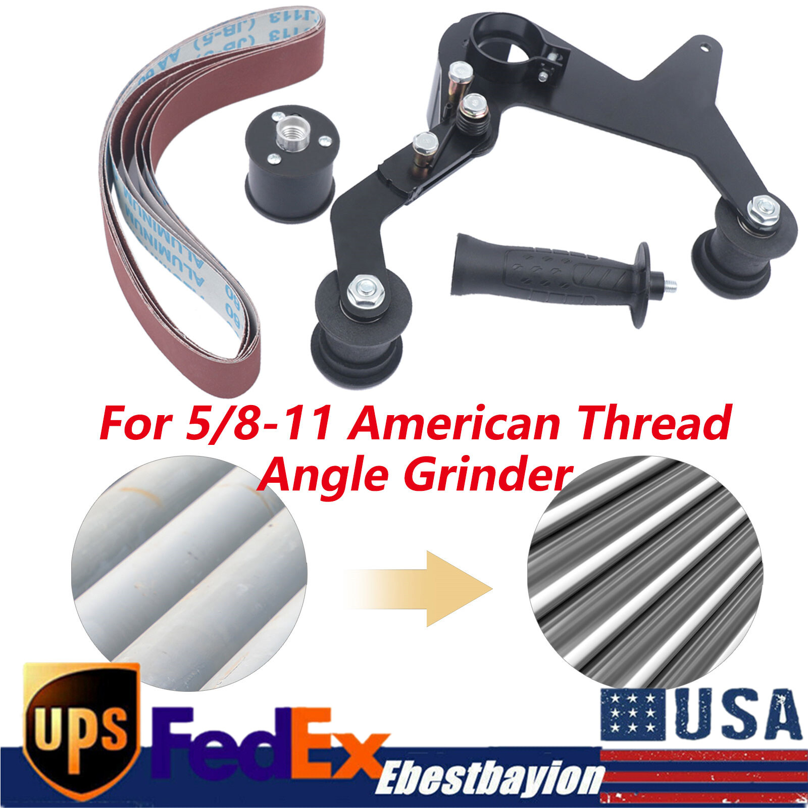 Fit 5/8-11 Thread Angle Sanding Grinder Attachment Bracket Adapter New