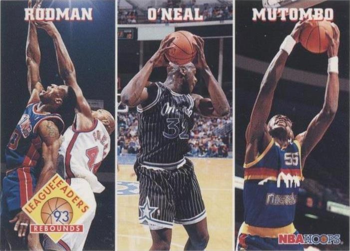 1993-94 NBA Hoops - Dikembe Mutombo/Shaquille O'Neal/Dennis Rodman #284 - 1 of 2
