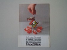 advertising Pubblicità 1963 CARNE SIMMENTHAL