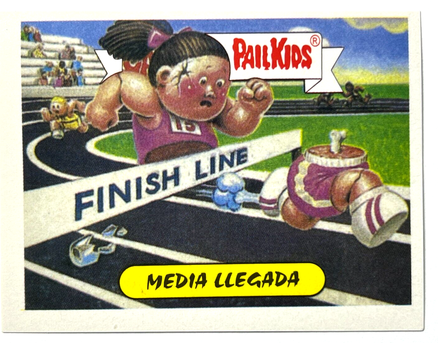 1988 Garbage Pail Kids Sticker Reedition #075 Mara Thon Peru Edition