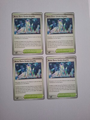 4x Area Zero Underdepths 131/142 - Stellar Crown - Playset NM - Pokemon TCG