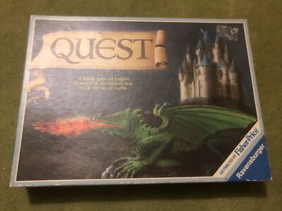 Vintage Quest Brettspiel Ravensburger 1984 vertrieben von Fisher Price vollständig