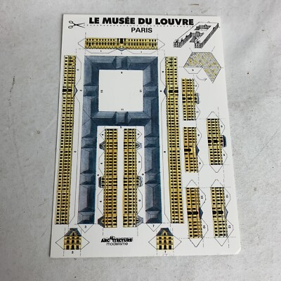Le Musee du Louvre Paris France RARE 3D postcard New unused