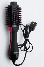 REVLON One-Step Volumizer Original 1.0 Hair Dryer and Hot Air Brush, Black Pink