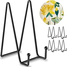 5 Pack 6 Inch Plate Stands for Display, Plate Holder Display Stands, Metal Frame