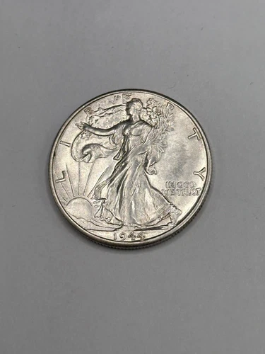 1944 D Liberty Walking Half AU/UNC