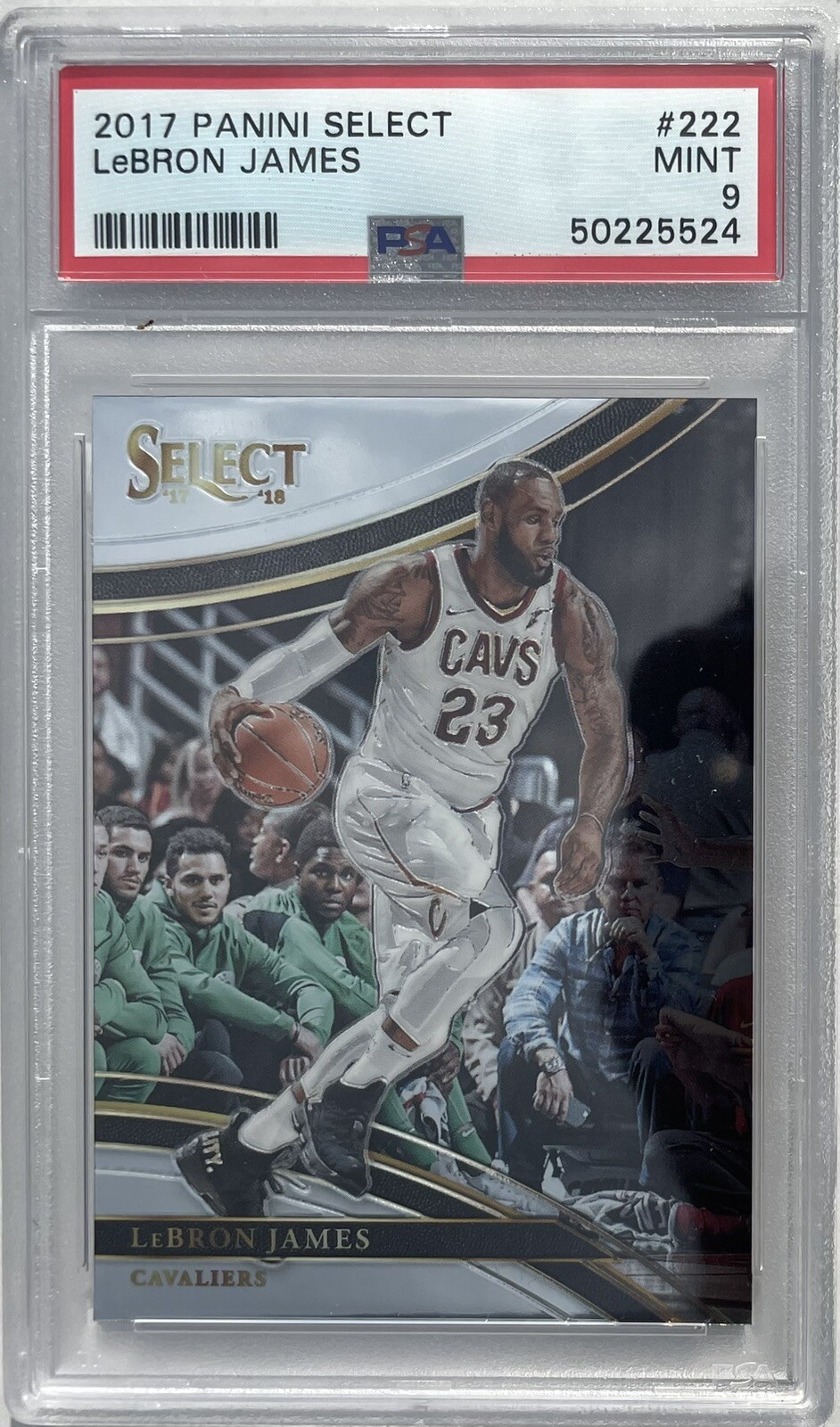 Lebron James 2017 Panini Select #222 PSA 9 Courtside Level