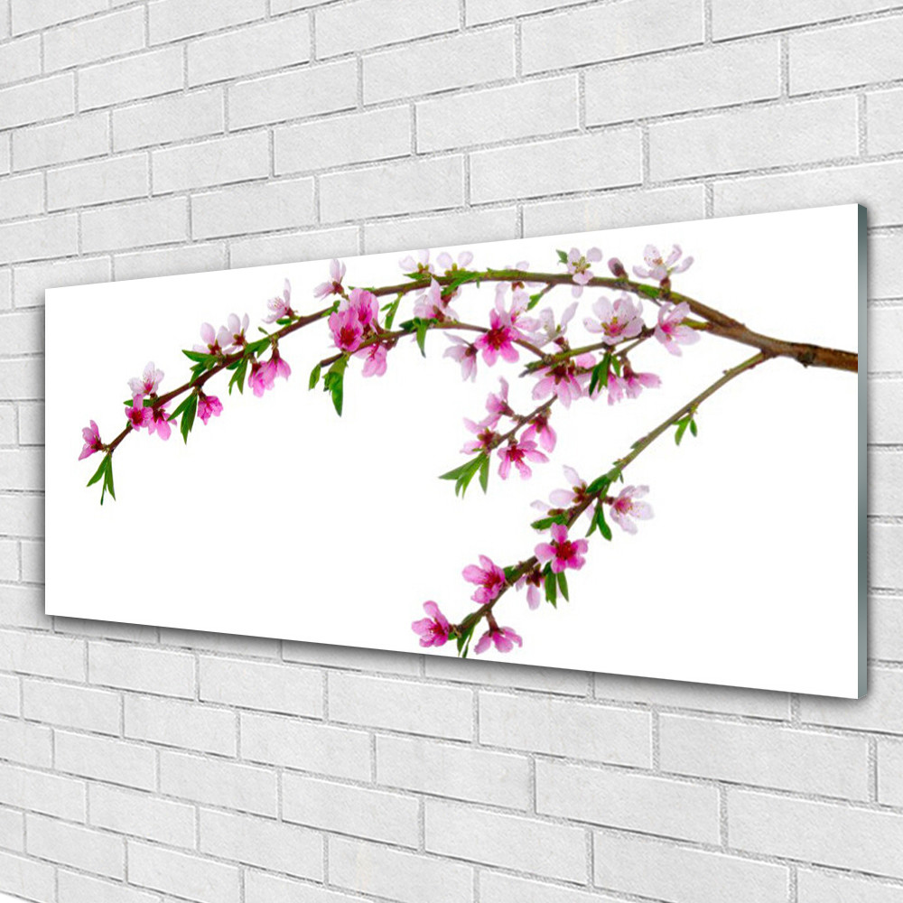 Impression sur verre acrylique de prestige 125x50 cm thème flore sauvage