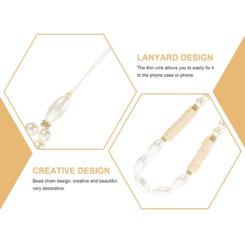 2 Pcs Mobile Phone Chain Wrist Lanyard for Sparkling Beaded Strap - 第 8/12 張圖片