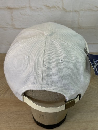 Cappello Cappello Vintage Regolabile Flexco Bianco Verde Ricamato Logo In Pelle Strapback - Foto 7 di 12
