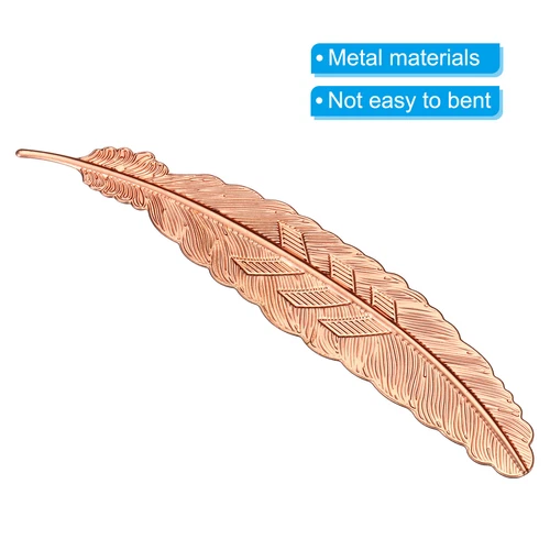 6X Metal Feather Bookmarks Book Marks Page Markers For Book Lovers 6 Colors HOT - Bild 5 von 10