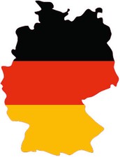 Adesivo per auto, Sticker "GERMANIA"  (11 x 8 cm) taglio contorno