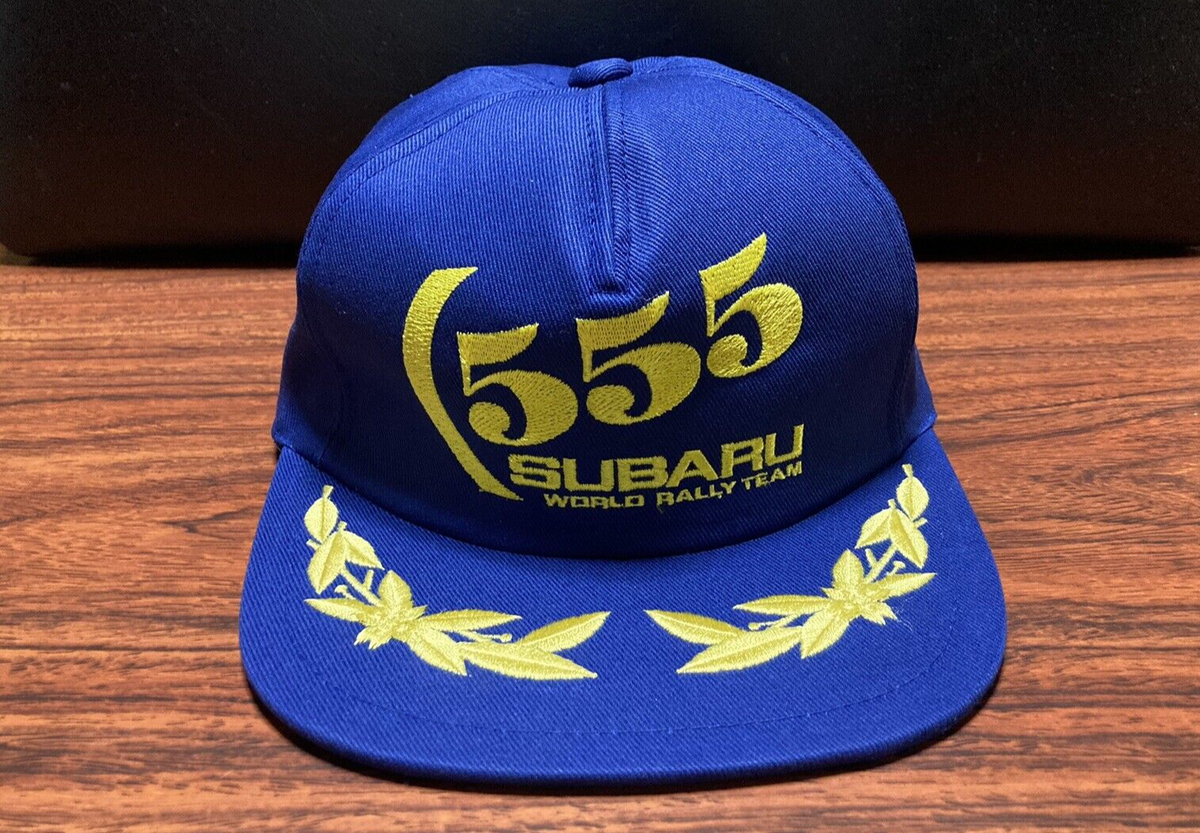 WRC Subaru 555 World Rally Team STI Hat Cap Blue Adjustable