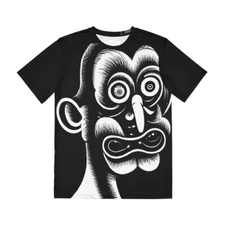 Double Sided Halloween Graphic T Shirt Unisex Adult Art Tee Monster Retro Style
