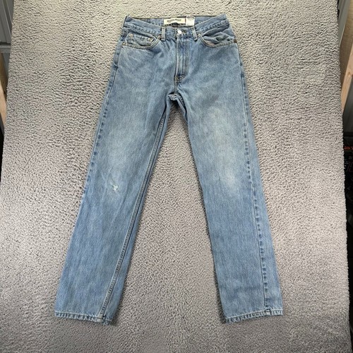 Vintage Levis 505 Jeans Mens 32x34 Blue Regular Fit Straight Light Wash Workwear