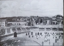 A View Of The Town of Concord, Ralph Earl, Magic Lantern Glass Slide