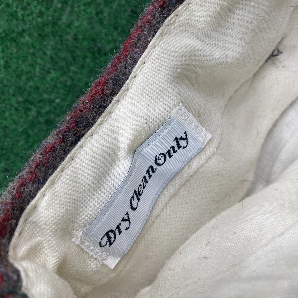 复古重型羊毛裤子男式 32 码灰色 80S 格子伐木器适合 32x30 美国制造 — 第 4/4 张图片