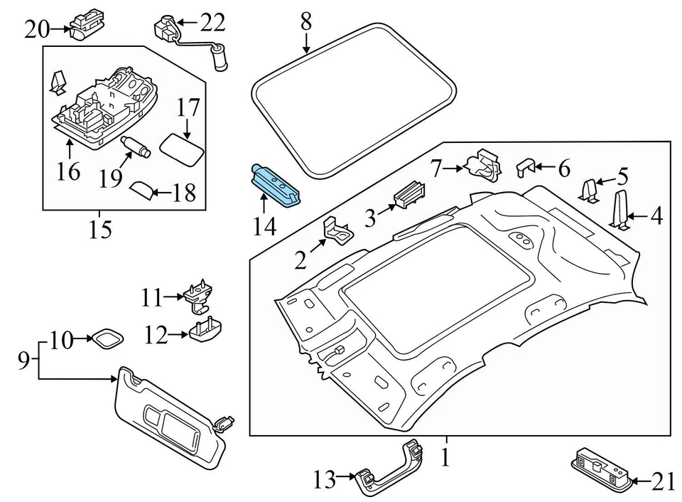 AUDI S3 2015-2020 - Luz de tocador/maquillaje 4H0947105D Foto 3 de 4