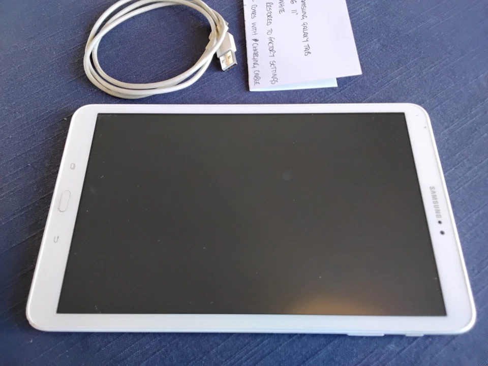 Samsung Galaxy Tab A6 SM-T580 10.1" Wif Tablet white Grade A Very Good Condition - Image 3 of 4
