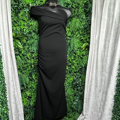 24seven Apparel Maxikleid 1X Schwarz One Shoulder Rüschen Abend Formell 2990 - Bild 8 von 10