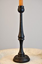 1x Kerzenständer Gusseisen Schwarz Ø 10 H 30 cm schwere Qualität