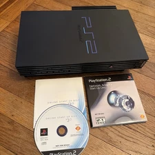 Sony PlayStation 2 PS2 Fat Console Only W/ Adapter & Discs Tested & Working
