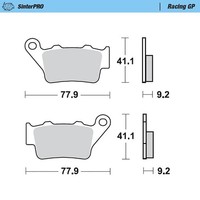 Moto-Master Bremsbelag Sinterpro Racing Gp (FüR: Husqvarna Te 250 4T 03 Hinten )