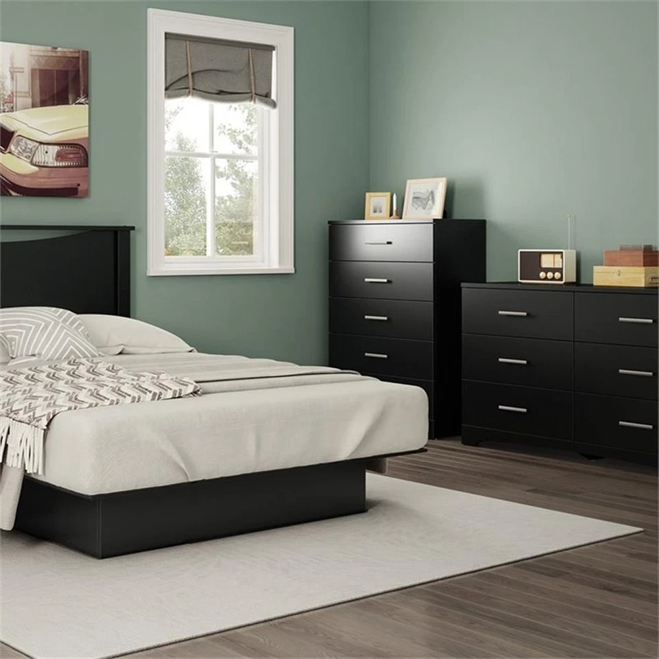 Cómoda South Shore Gramercy con 6 cajones en negro puro Foto 2 de 3