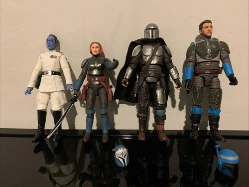 Star Wars Vintage Collection Figure Lot Mandalorian Axe Thrawn Bo-Katan 3.75”