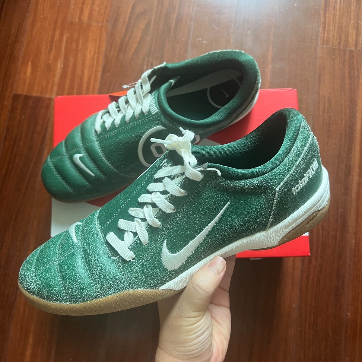 Nike Total 90 Mens Indoor Soccer Shoes Fir Gum Med Brown IH2090