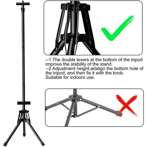 2Pack Double-Sided Sign Holder,Advertising Display Tripod Poster Stand,Adjust... - Picture 4 of 7