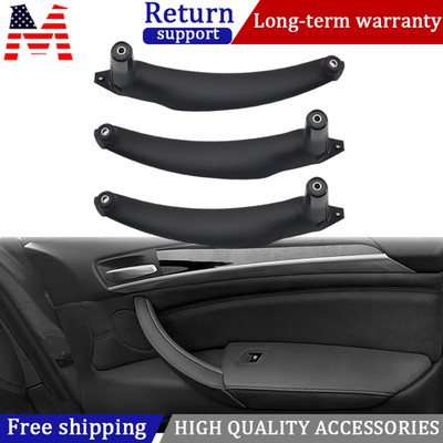 Interior Door Handle Trim Cover For BMW X5 E70 X6 E71 2006-2014 Matte Black 3Pcs