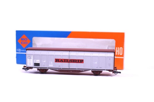 ROCO 44104 Teleskophauben Schiebewandwagen RAILSHIP Güterwagen DB DC IV Spur H0 | Zustand: Gebraucht