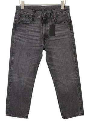 R13 Boyfriend Damen Jeans 27 Wilson Schwarz Schnurrhaare Neu Gekürzt Ankle PS25