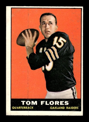 Tom Flores #186 1961 Topps card