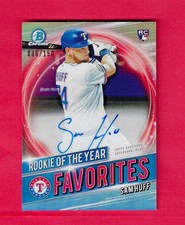 SAM HUFF 2021 Bowman Rookie of the Year Favorites RC AUTO REFRACTOR /150 ROYF-SH