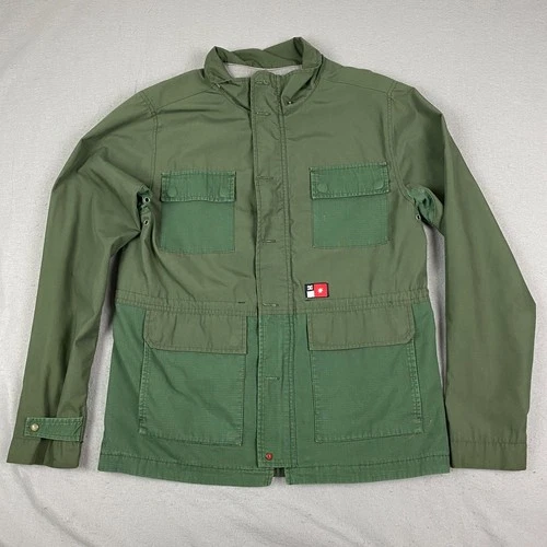 Y2K DC Shoes mens Jacket S utility military Green Logo Skateboard Long Sleeve - product listing photo
