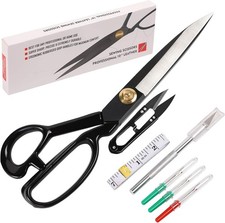 Professional Tailor Scissors 10 inch - Heavy Duty Sewing Fabric Scissors for Lea