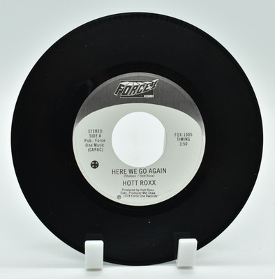 Force 1 Records - HOTT ROXX ''Here We Go Again'' 45RPM, FOX.1005. SAMPLE COPY