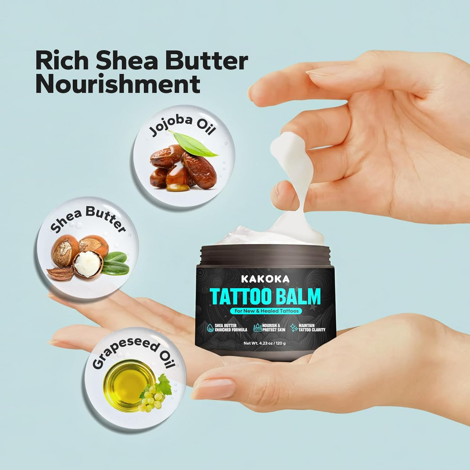 Tattoo Aftercare Balm (4.23 Oz), Tattoo Balm, Natural Shea Butter Formula Tattoo