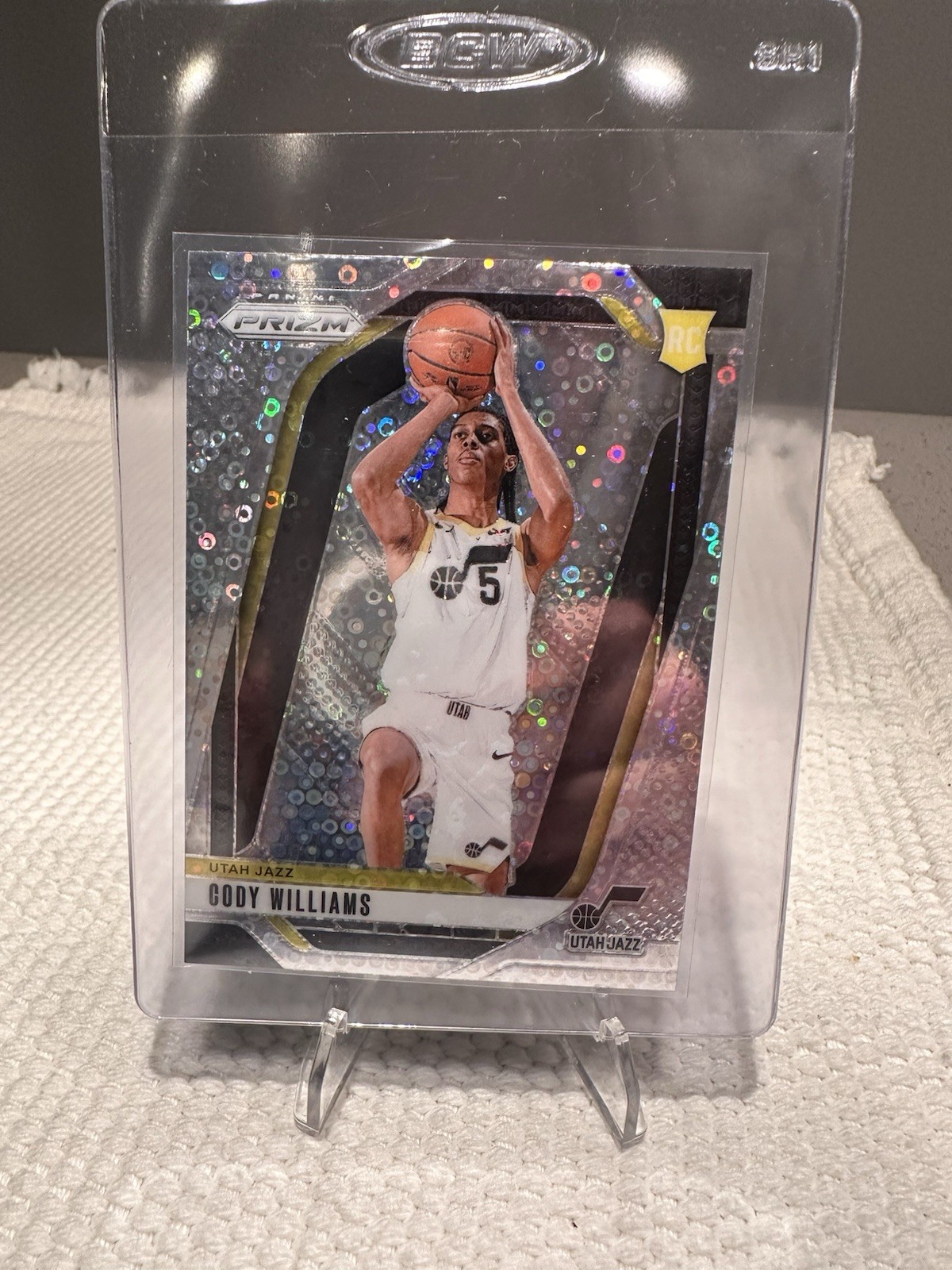 2024-25 Panini Prizm Basketball #232 CODY WILLIAMS RC Fast Break Disco Prizm