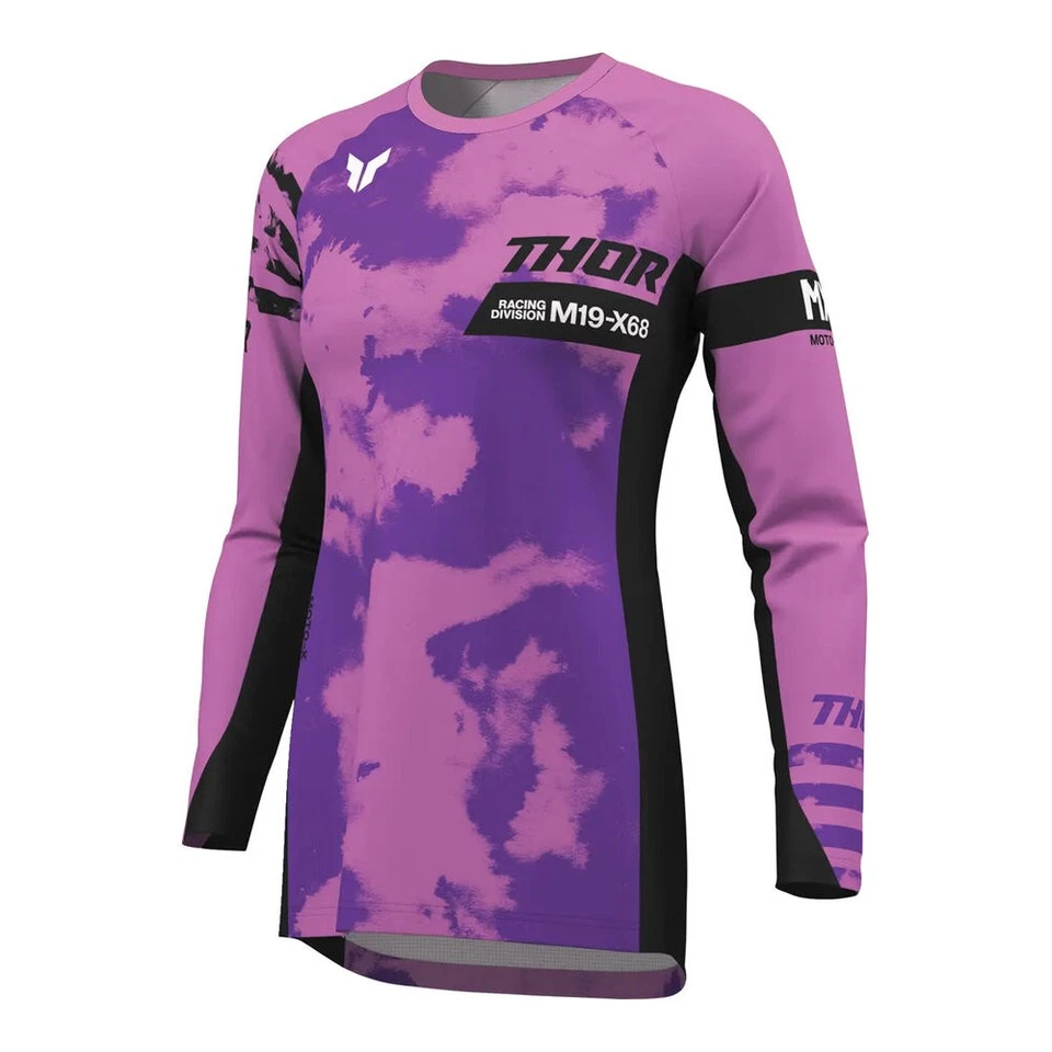 Thor Women MX Combo Hose Shirt Launchmode Bleach schwarz lila Motocross Set - Bild 4 von 4
