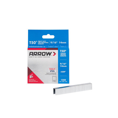 Arrow T50 9/16'' Staples, 1250 Count