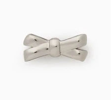 Kate Spade Earrings Stud Double Bow  Earrings Silver Tone Elegant Classic