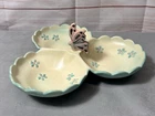 Hull Pottery Butterfly Condiment/Candy Dish B23 Mint Green & Pink Pastel Rare